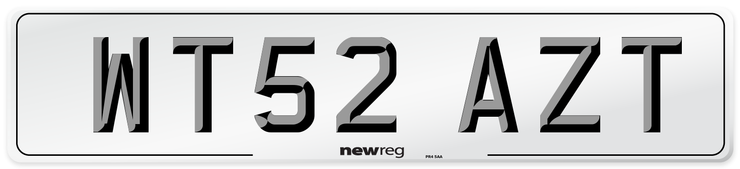 WT52 AZT Number Plate from New Reg